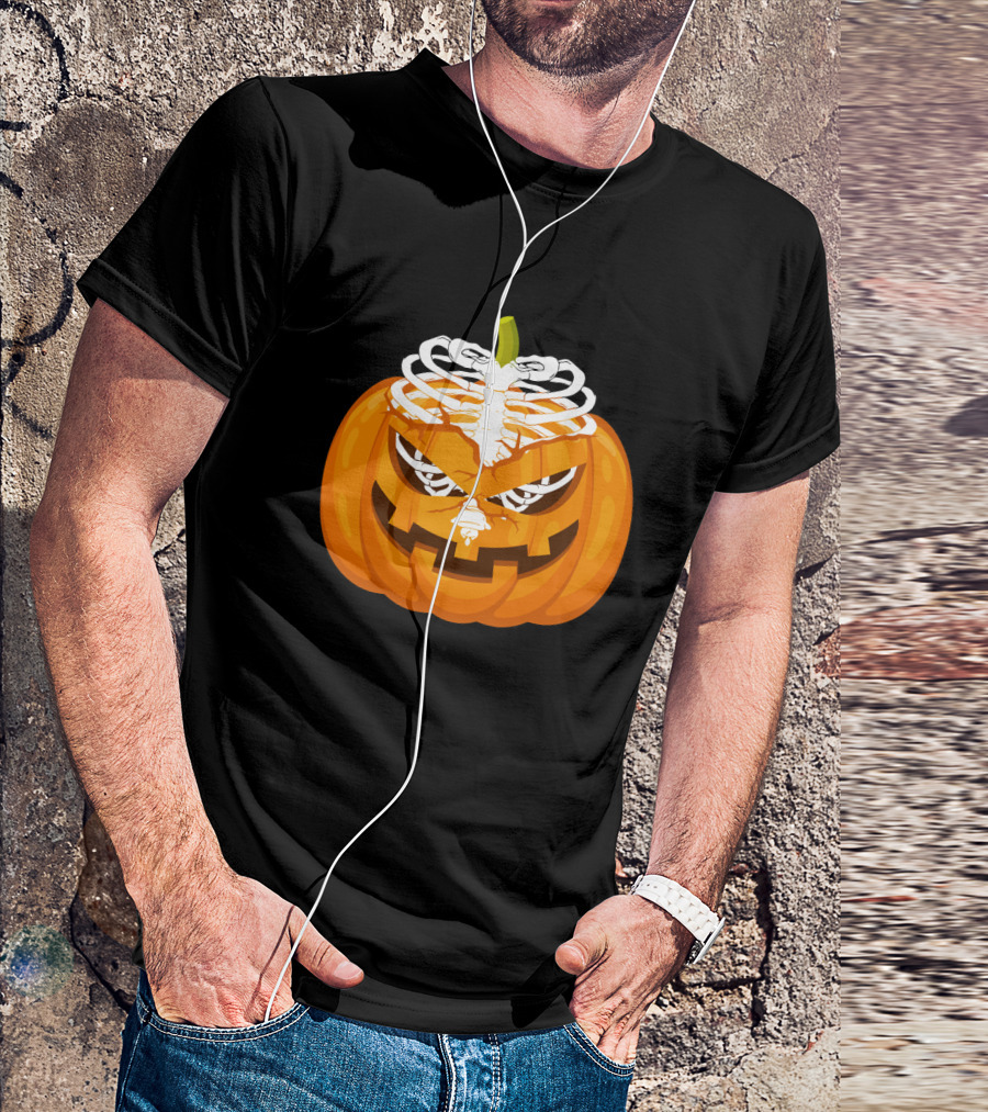 Radiology Halloween Pumpkin X Ray Skeleton T-Shirt