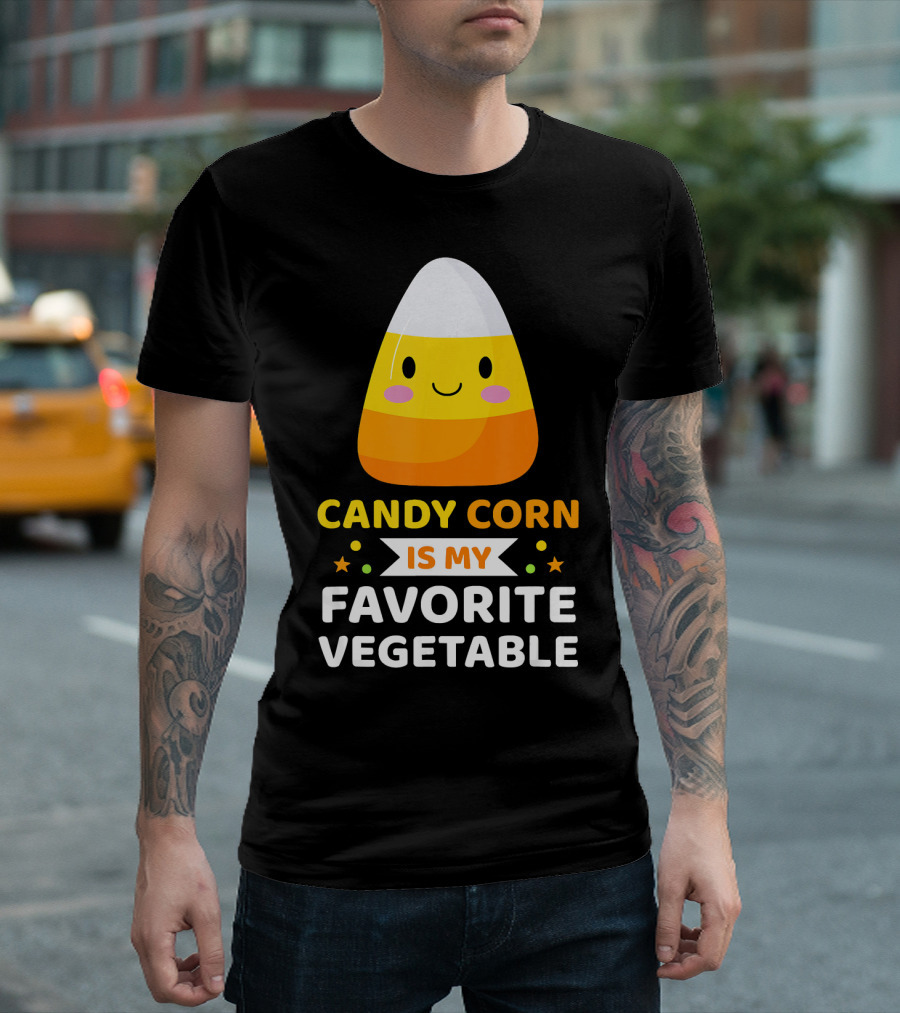Candy Corn Is My Favorite Vegetable Sarc Halloween Humor T-Shirt
