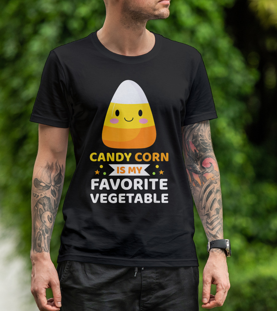 Candy Corn Is My Favorite Vegetable Sarc Halloween Humor T-Shirt
