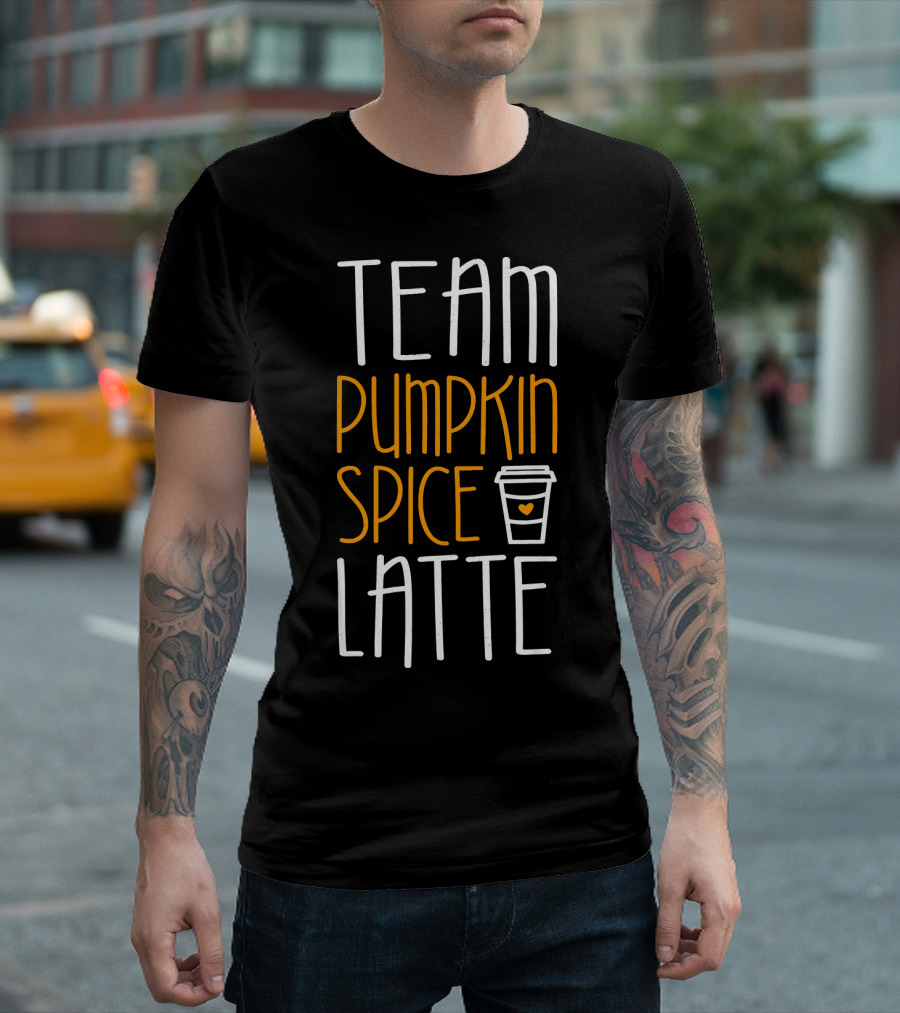 Team Pumpkin Spice Latte PSL Coffee Heart T-Shirt