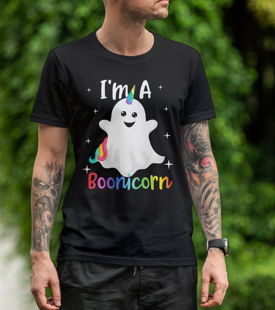 I'm A Boonicorn Cute Halloween Funny Unicorn Ghost T-Shirt