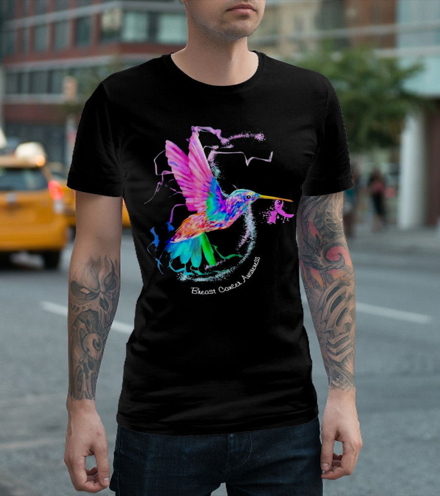 Hummingbird Breast Cancer Awareness T-Shirt