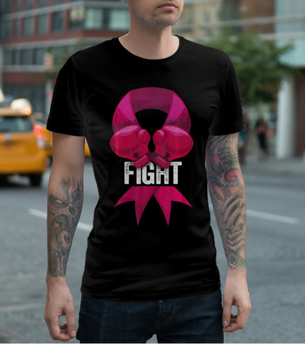 Pink Boxing Glove Fight Breast Cancer Awareness T-Shirt