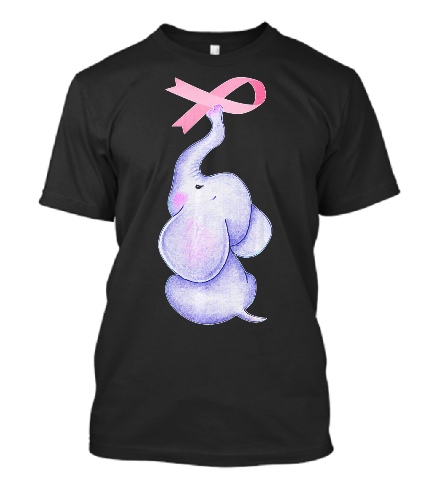 Breast Cancer Awareness Pink Ribbon Elephant T-Shirt