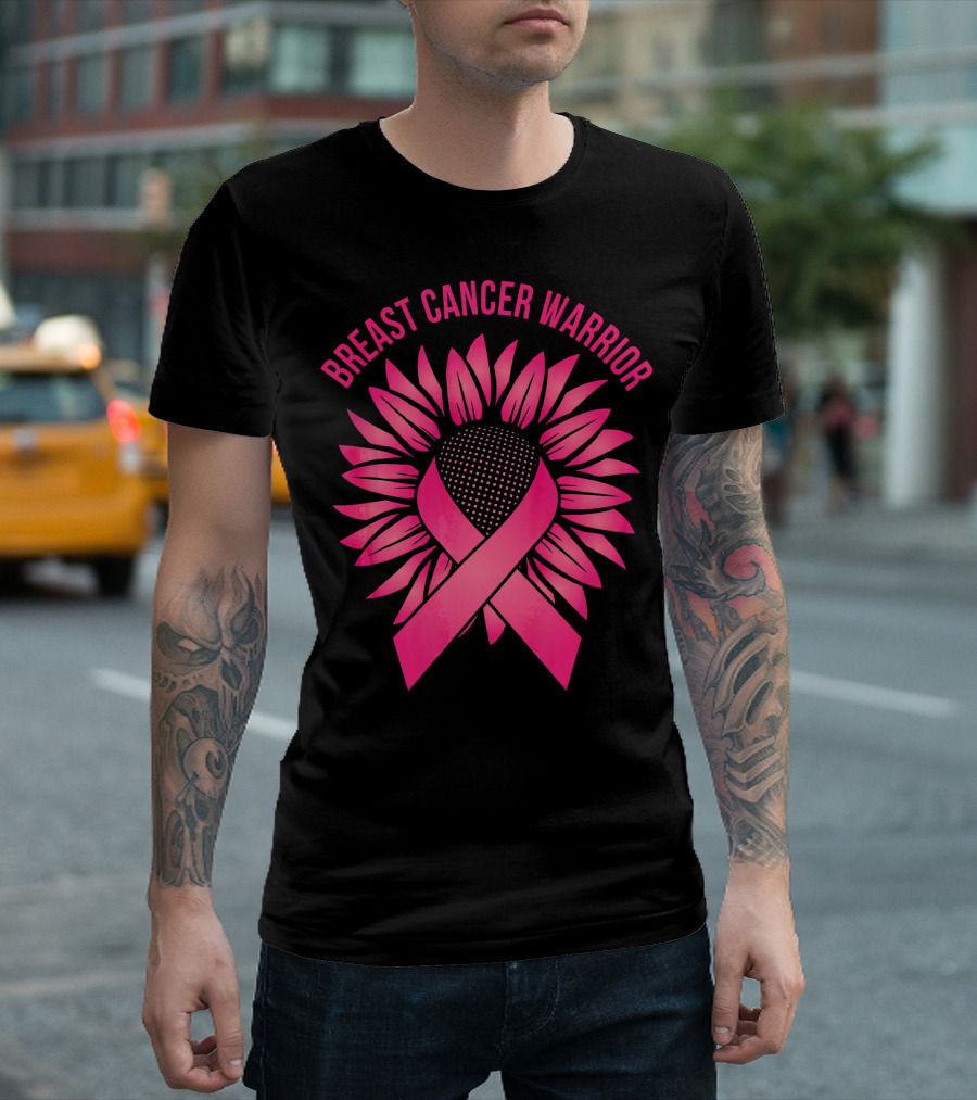 Breast Cancer Warrior Sunflower T-Shirt