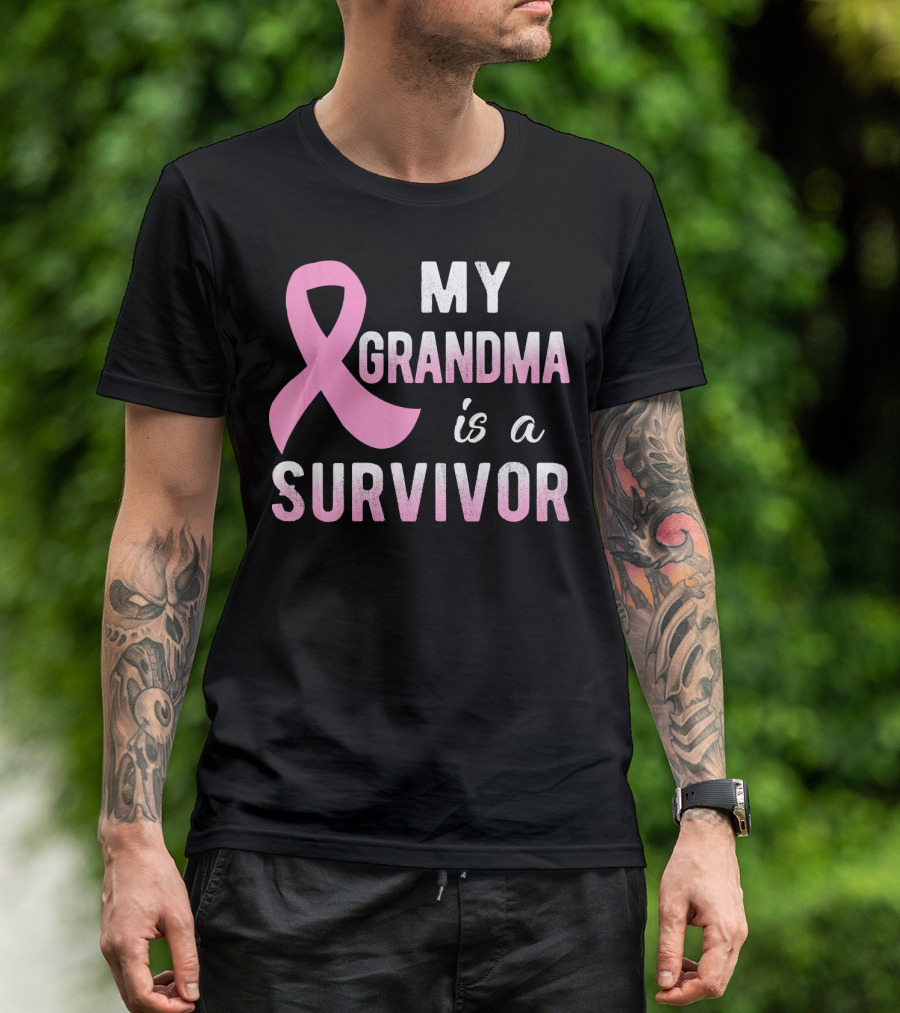 My Grandma Is A Survivor Pink T-Shirt