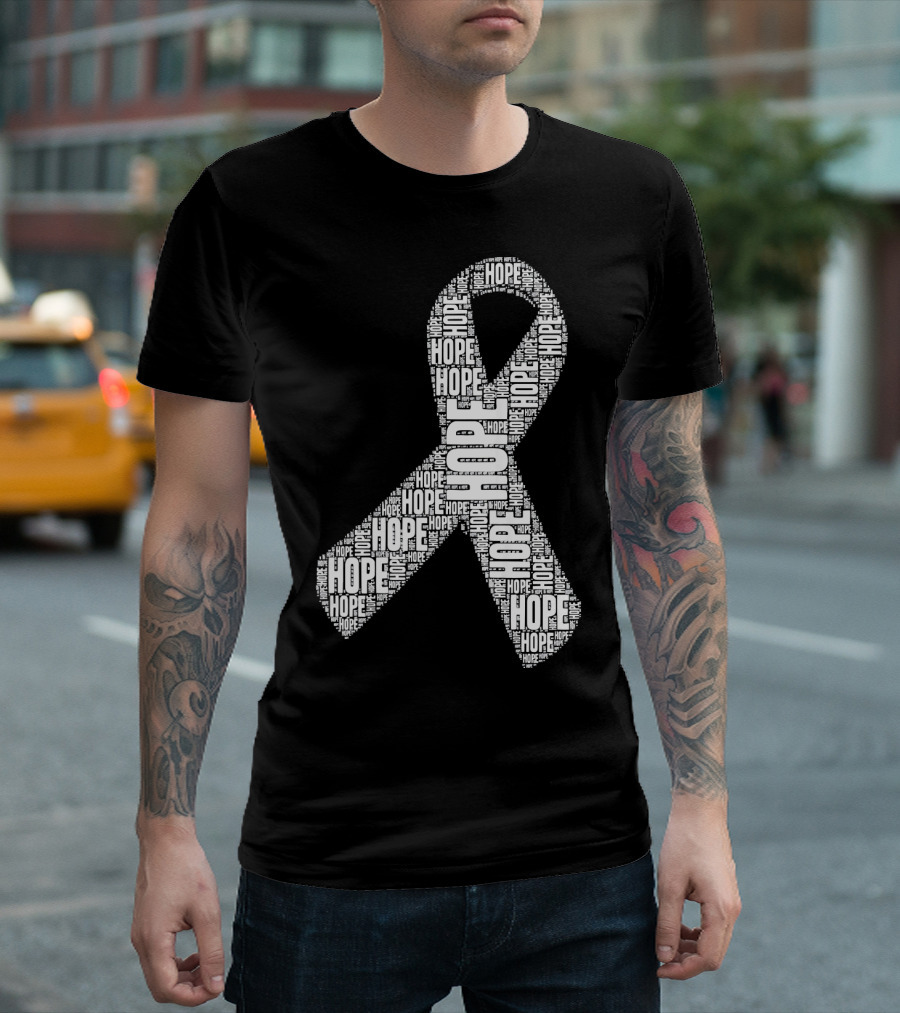 Hope Ribbon Lung Cancer Awareness T-Shirt