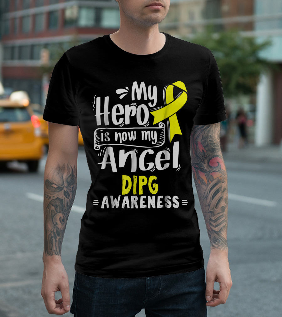 My Hero is Now My Angel DIPG Awareness T-Shirt