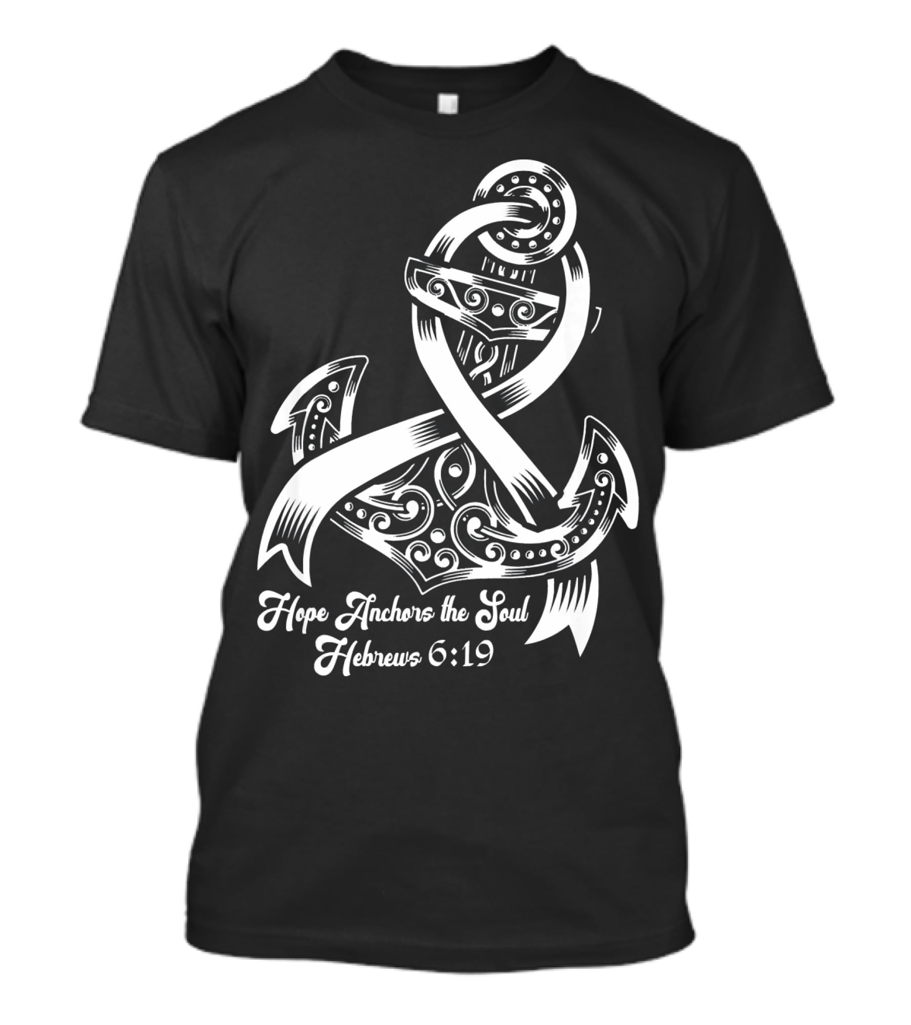 Hope Anchors The Soul Hebrews 6:19 Lung Cancer Awareness T-Shirt