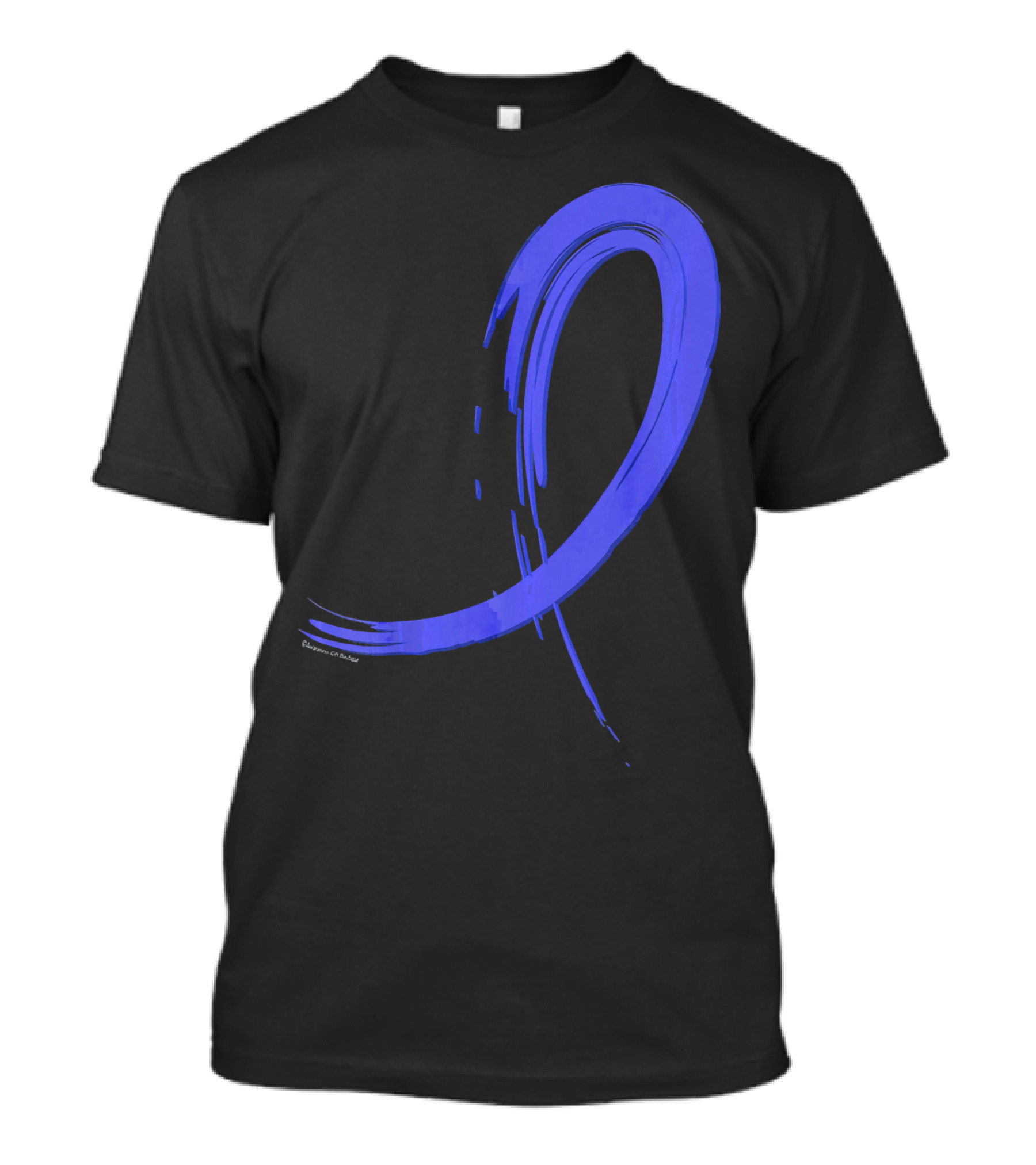 Colon Cancer Blue Graffiti Ribbon Awareness T-Shirt