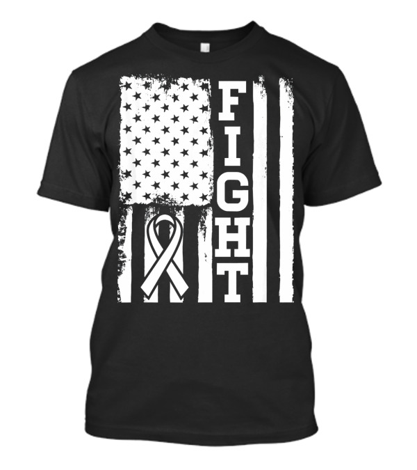 Fight Flag For Lung Cancer Awareness T-Shirt