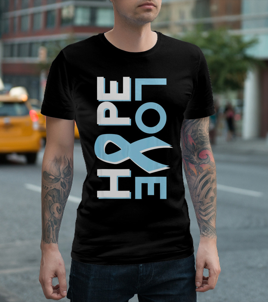 Hope Love Prostate Cancer Awareness Fight Cancer T-Shirt