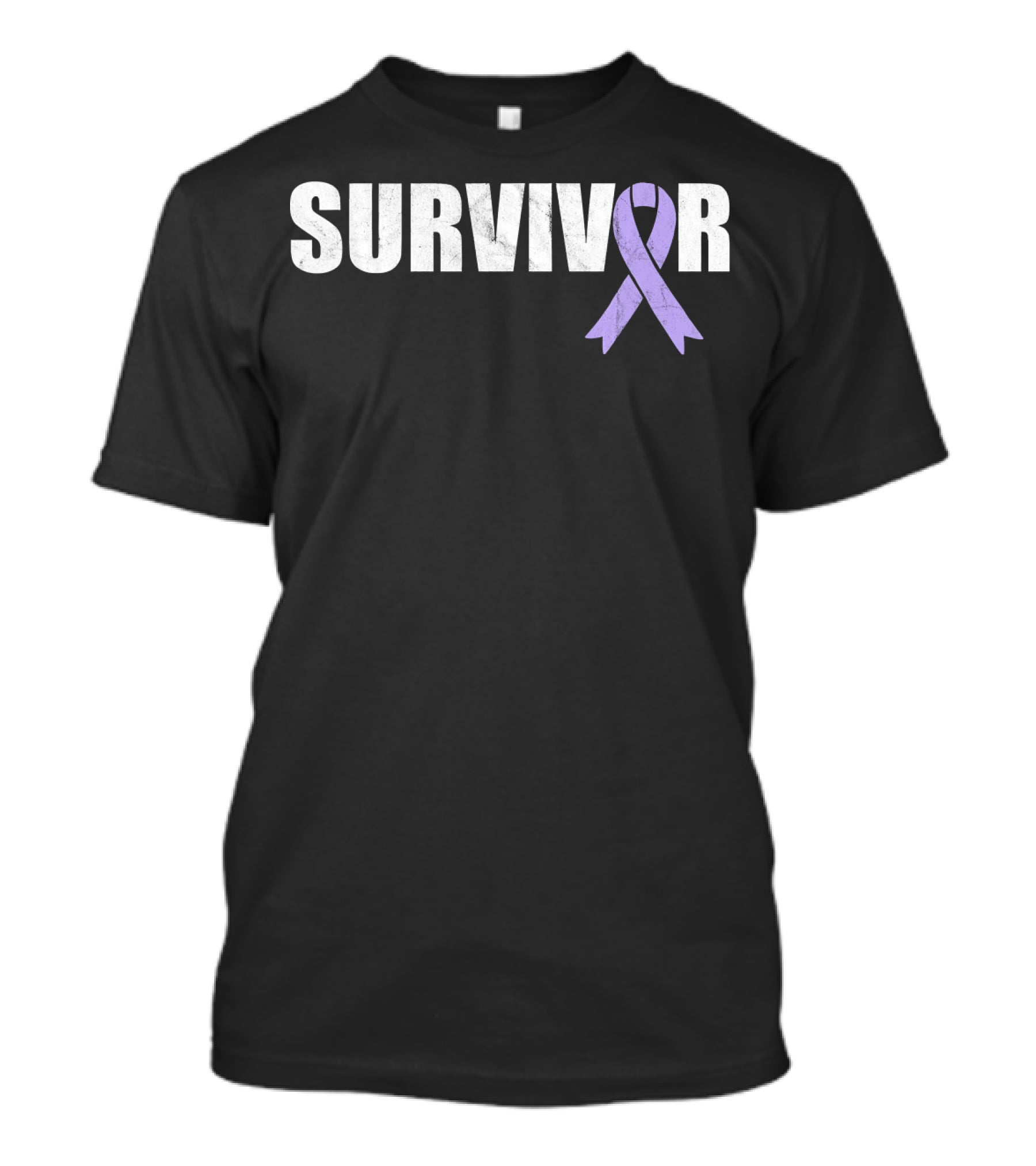 Survivor Purple Ribbon Cancer Awareness T-Shirt