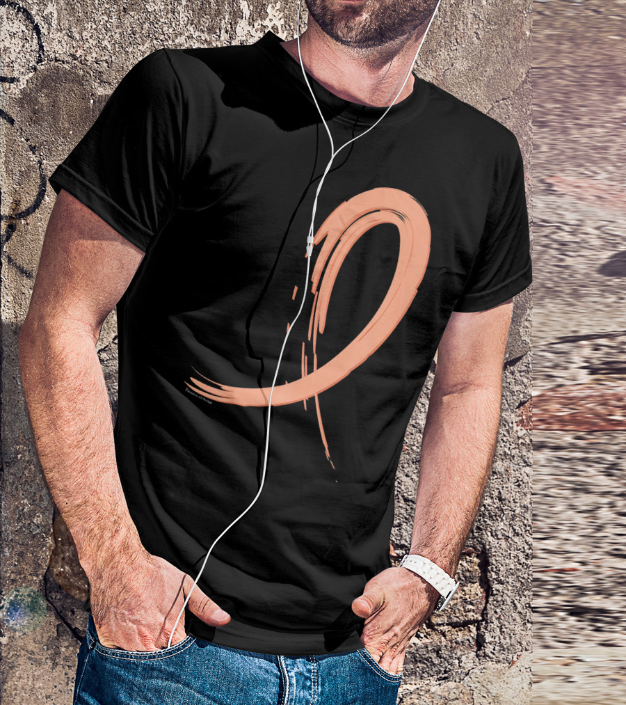 Endometrial Cancer Peach Ribbon Graffiti T-Shirt