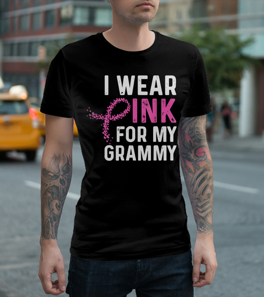 I Wear Pink For My Grammy Breast Cancer Awareness T-Shirt