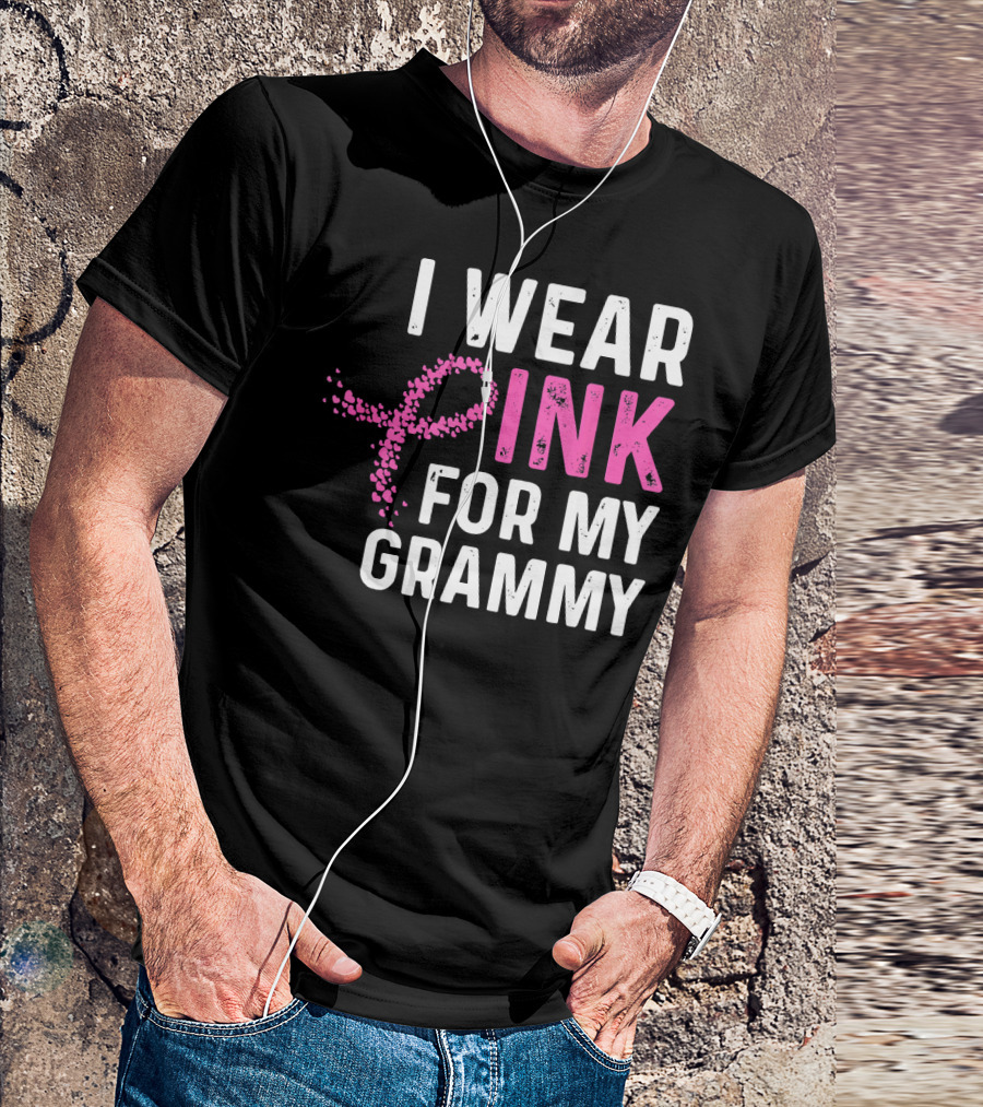I Wear Pink For My Grammy Breast Cancer Awareness T-Shirt