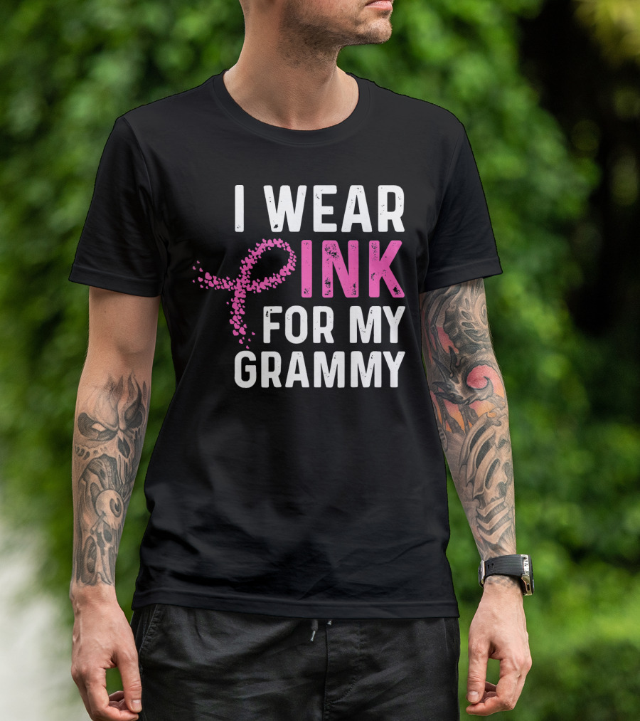 I Wear Pink For My Grammy Breast Cancer Awareness T-Shirt