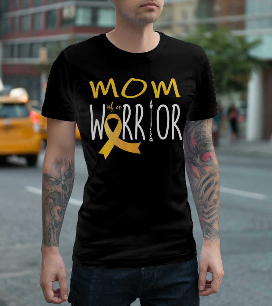 Childhood Cancer Awareness Mom of a Warrior T-Shirt