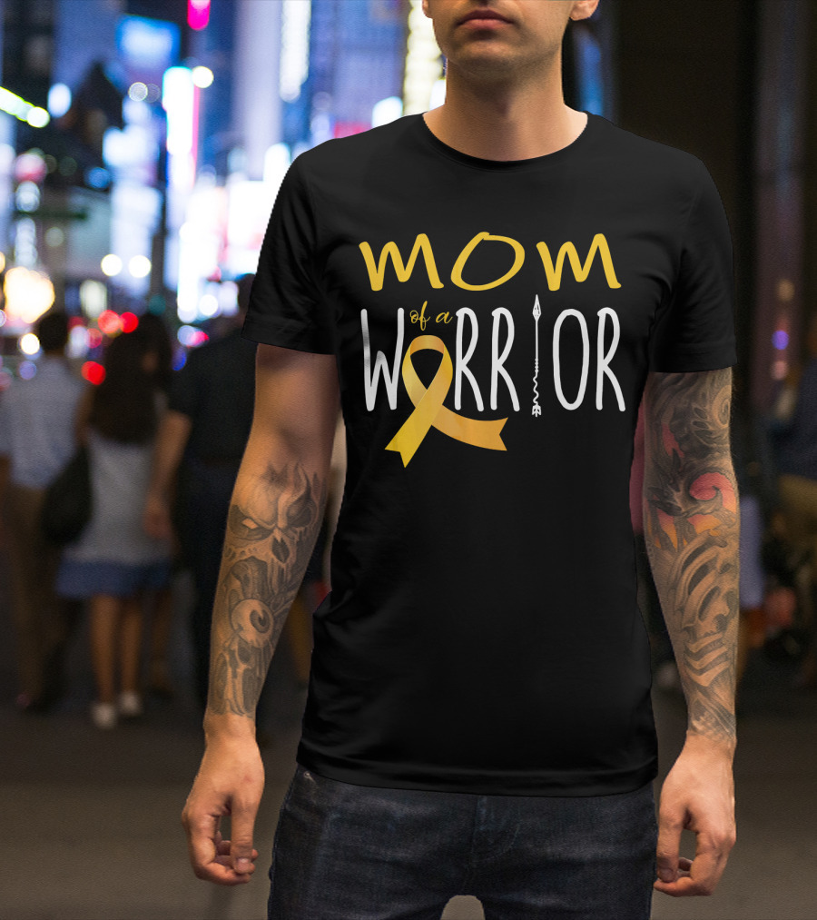 Childhood Cancer Awareness Mom Of A Warrior T-Shirt
