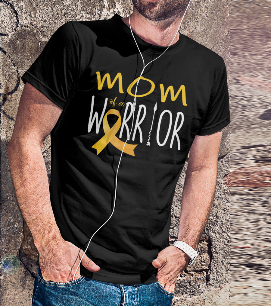 Childhood Cancer Awareness Mom Of A Warrior T-Shirt