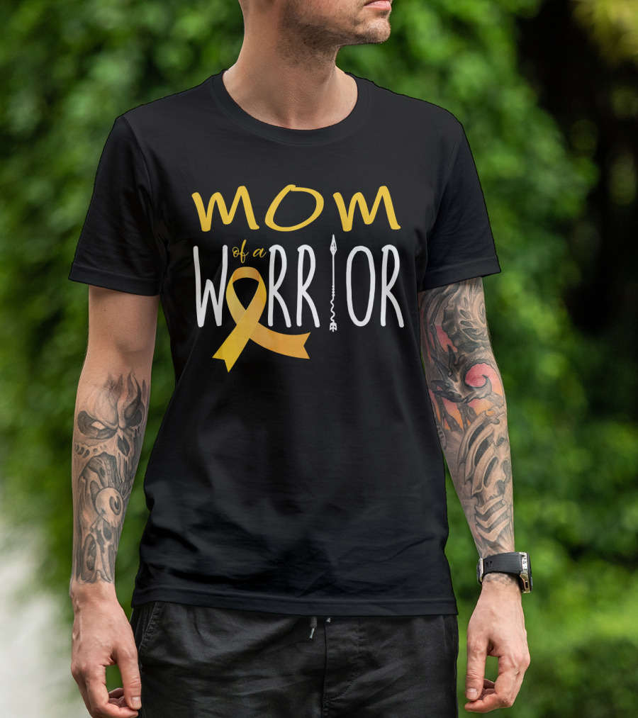 Childhood Cancer Awareness Mom Of A Warrior T-Shirt