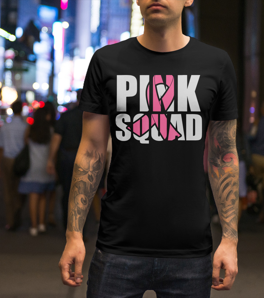 PINK SQUAD Breast Cancer Awareness T-Shirt
