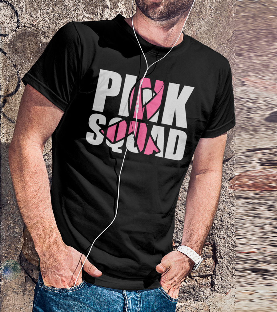 PINK SQUAD Breast Cancer Awareness T-Shirt