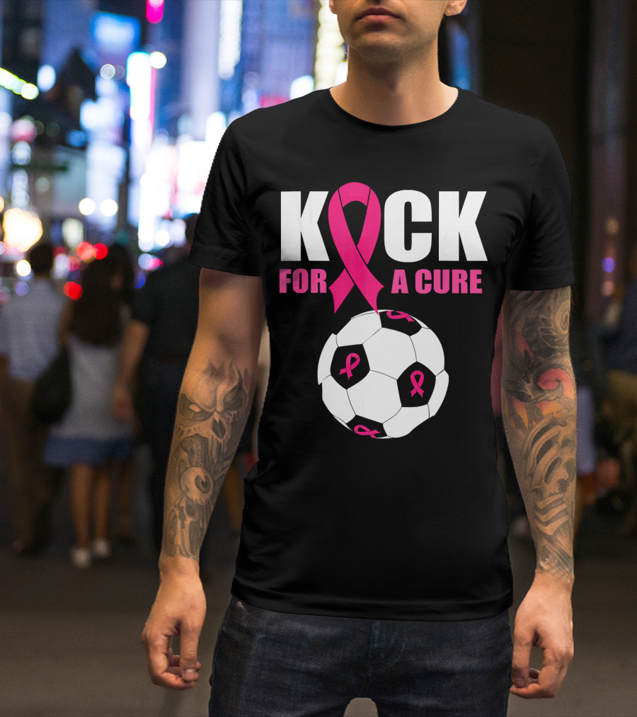 Kick For A Cure Soccer Ball Pink T-Shirt