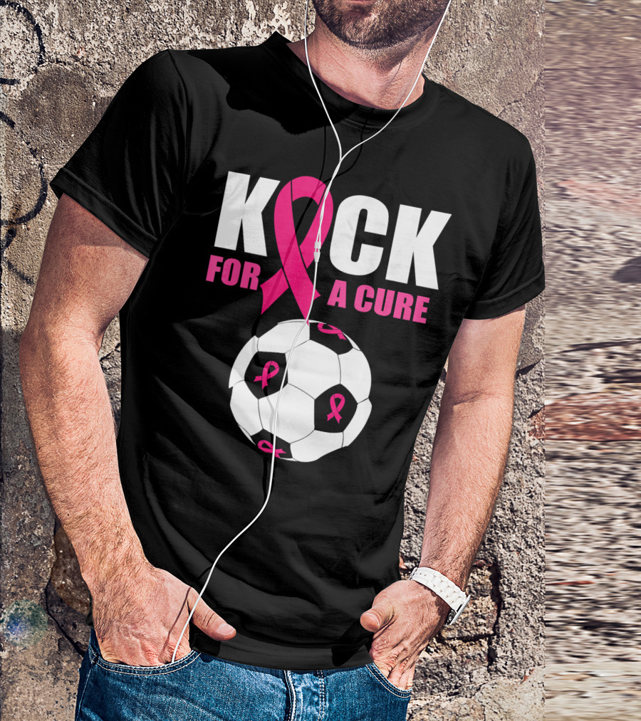 Kick For A Cure Soccer Ball Pink T-Shirt
