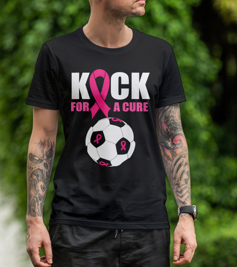 Kick For A Cure Soccer Ball Pink T-Shirt
