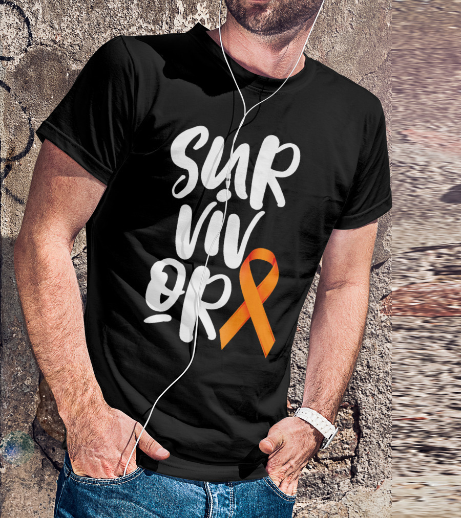 Leukemia Cancer Survivor Orange T-Shirt