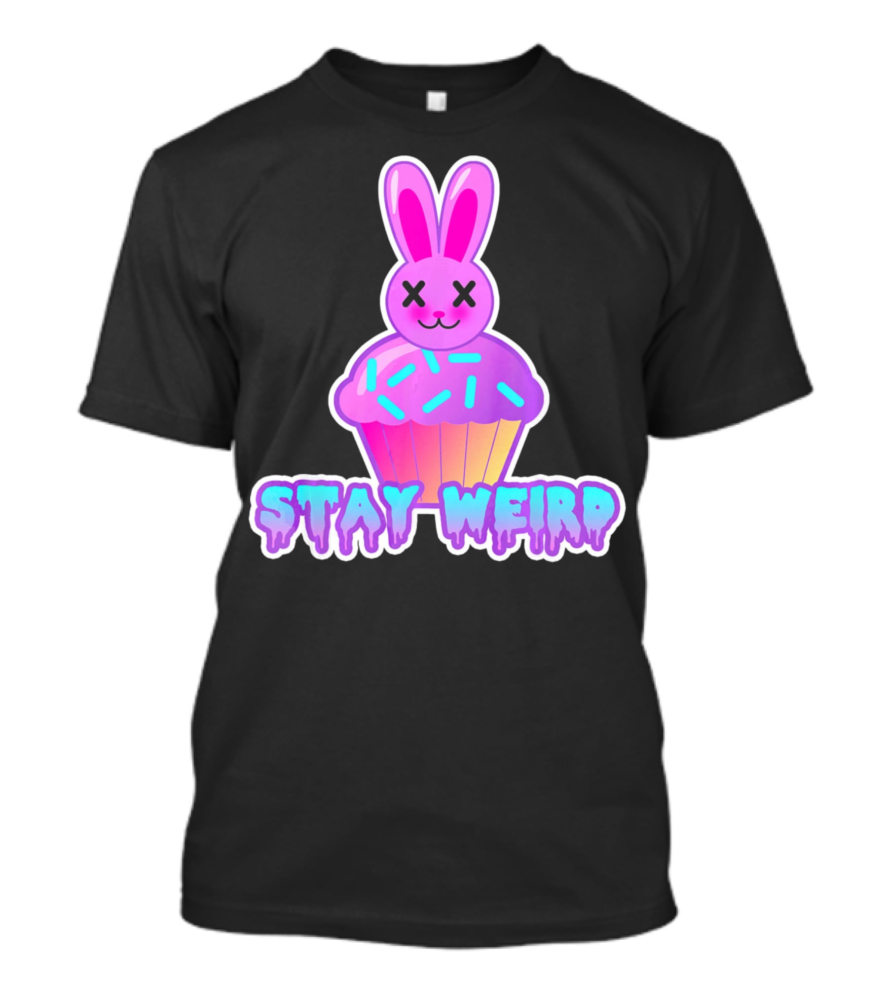 Stay Weird Pastel Goth Doom Bunny Cupcake T-Shirt