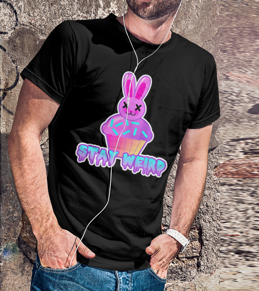 Stay Weird Pastel Goth Doom Bunny Cupcake T-Shirt