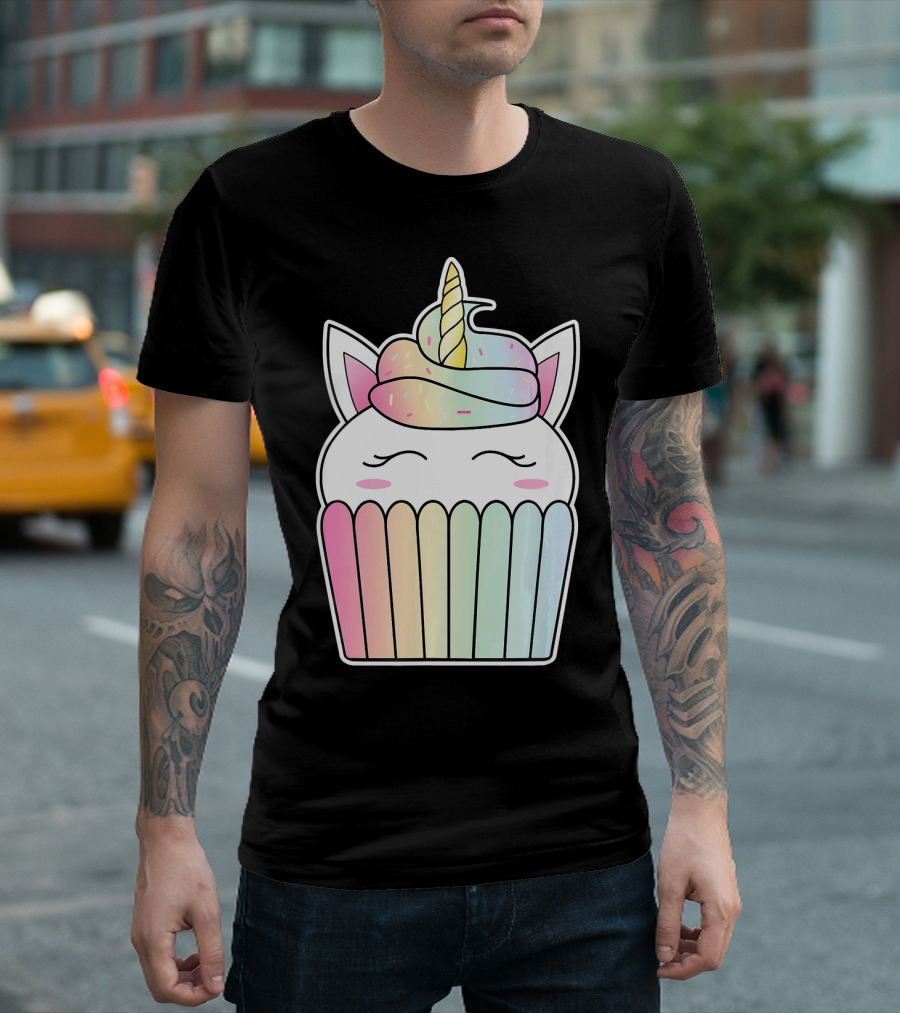 Unicorn Cupcake Pastel Cute Baking Kawaii T-Shirt