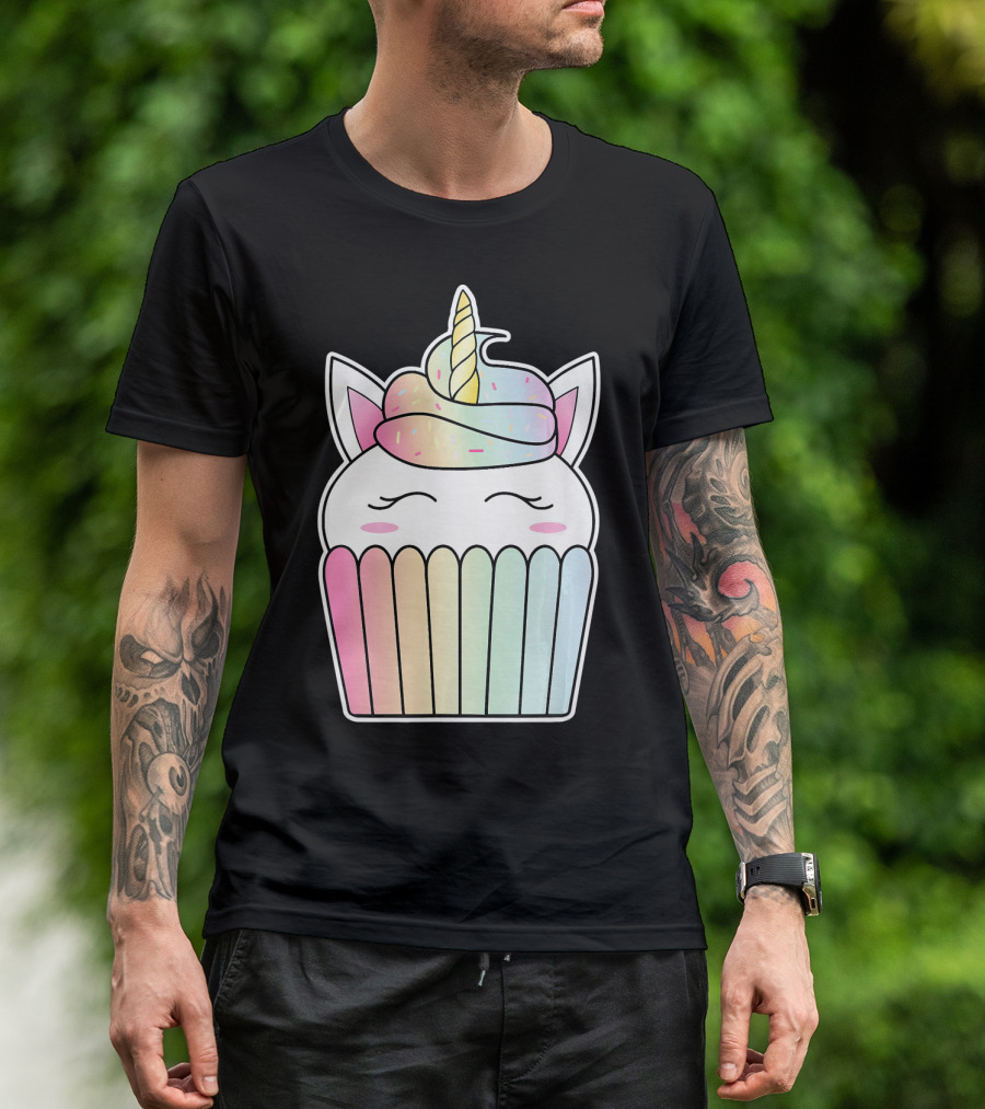 Unicorn Cupcake Pastel Cute Baking Kawaii T-Shirt