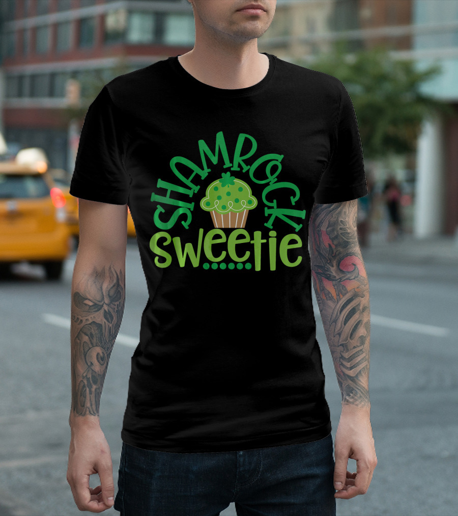 Shamrock Sweetie Green Cupcake St. Patrick's Day T-Shirt