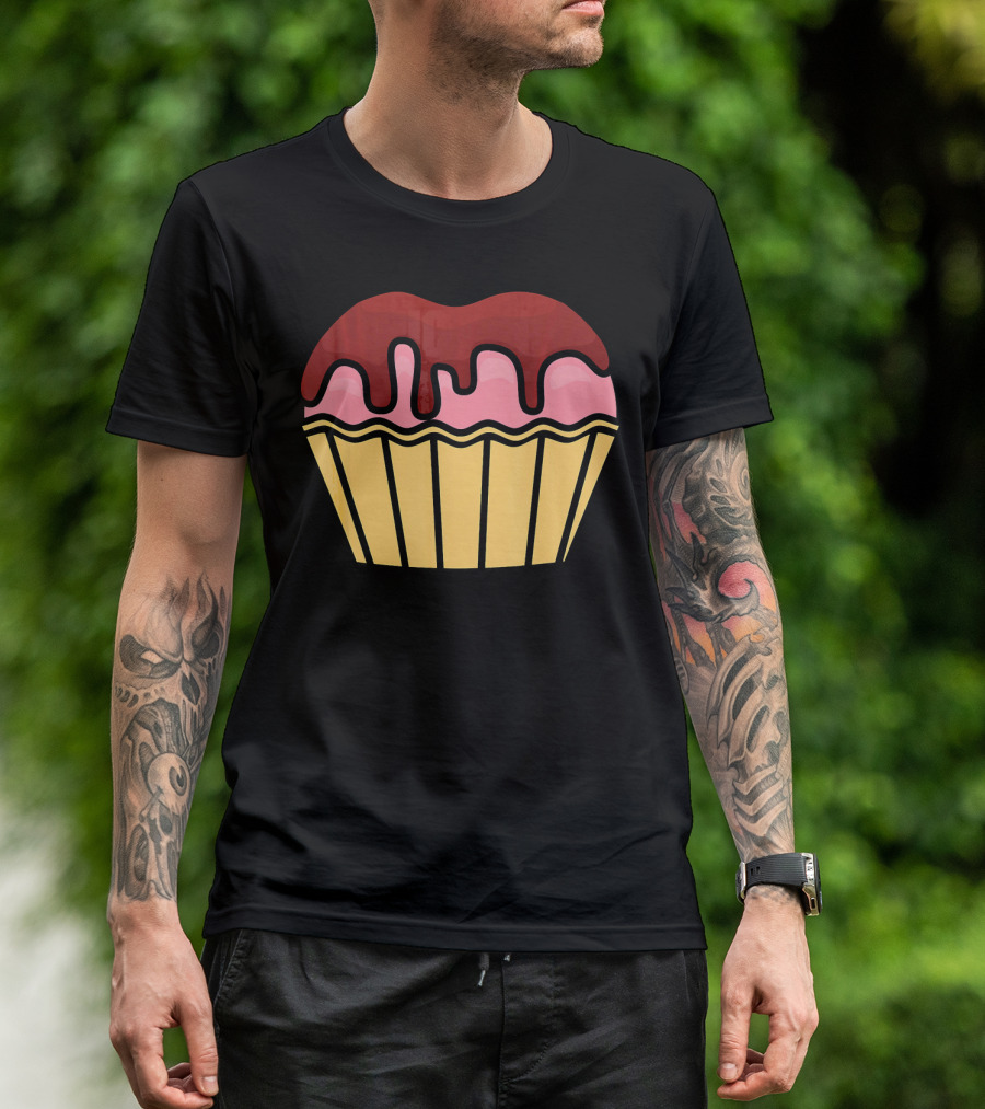 Cool Chocolate Dripping Halloween Cupcake T-Shirt