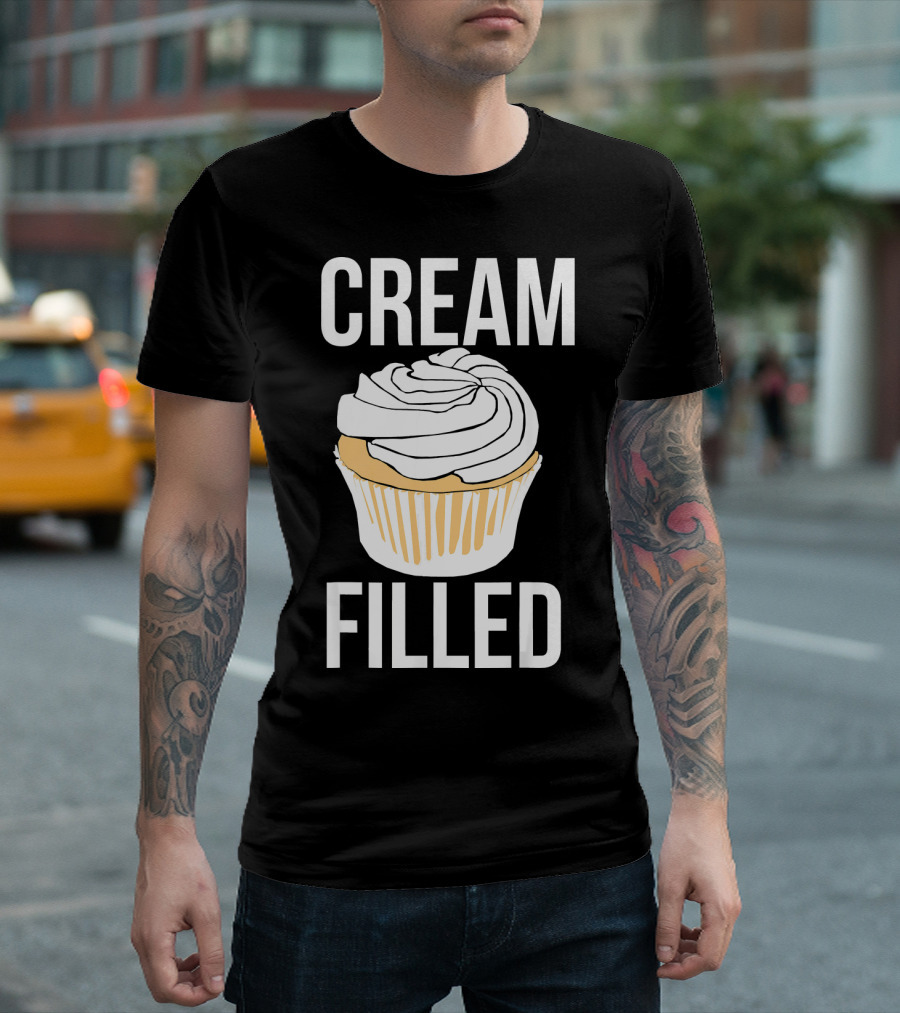 Cream Filled Funny Cupcake Crude T-Shirt