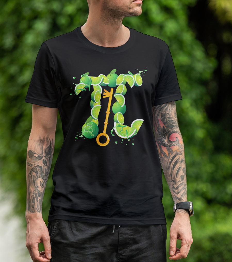 Key Lime Pi Day Pun Science Marc Key Lime Slices And Math T-Shirt