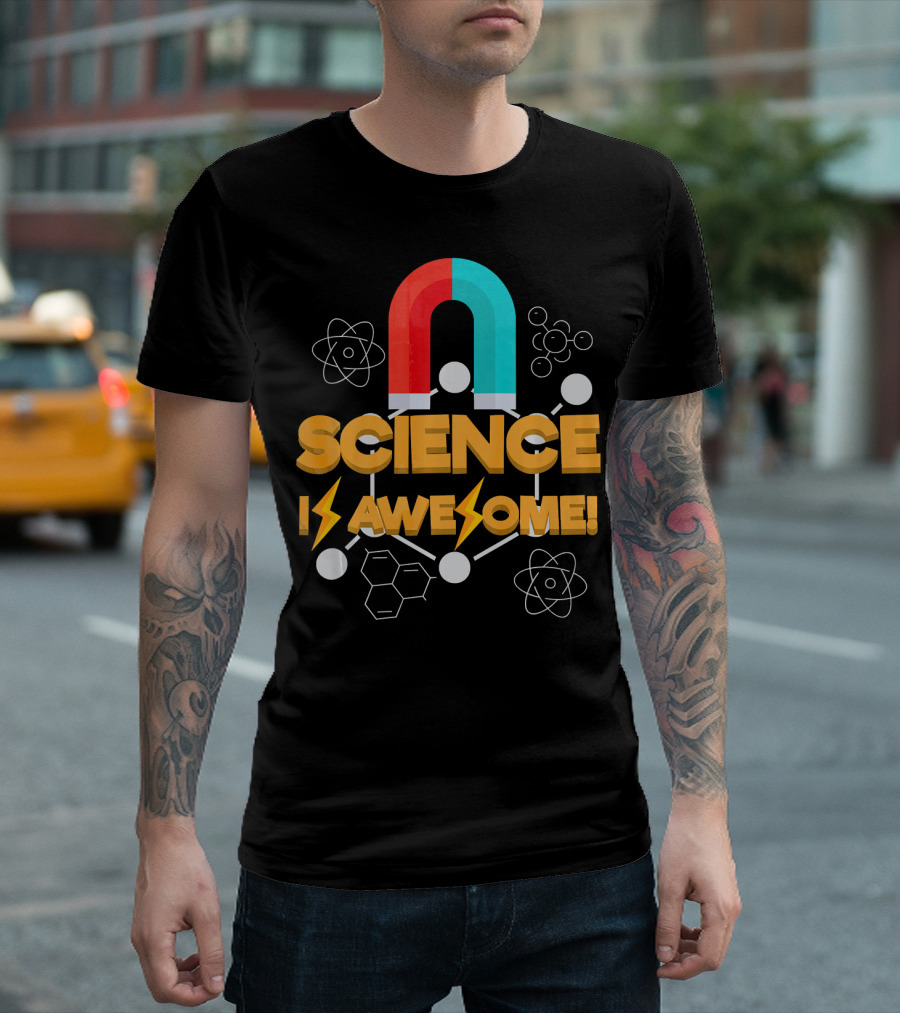 Science Is Awesome Magnet Chemistry Atomic Symbols T-Shirt