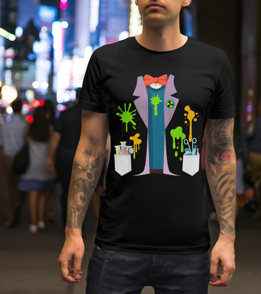 Mad Scientist Costume Funny Chemist Nerd Radioactive Splatter博士 T-Shirt
