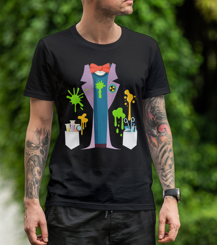 Mad Scientist Costume Funny Chemist Nerd Radioactive Splatter博士 T-Shirt