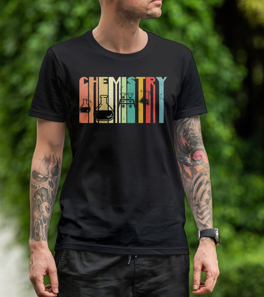 Chemistry Funny Science Student Vintage Laboratory Glassware T-Shirt