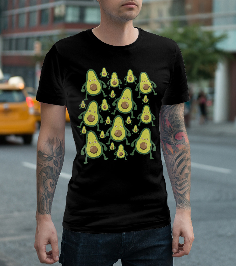 Holy Guac Avocados Funny Cartoon Characters T-Shirt