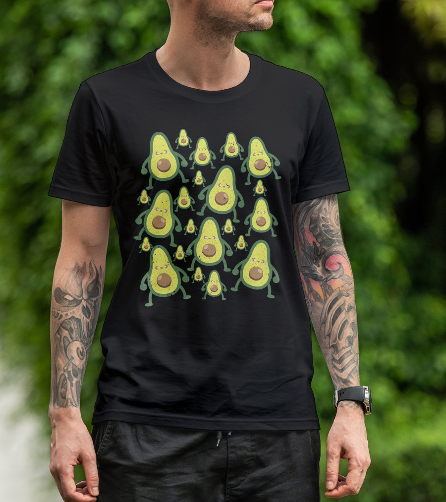 Holy Guac Avocados Funny Cartoon Characters T-Shirt