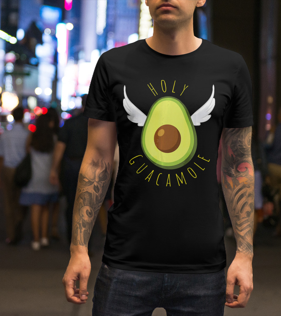 Holy Guacamole Avocado Angel Wings T-Shirt
