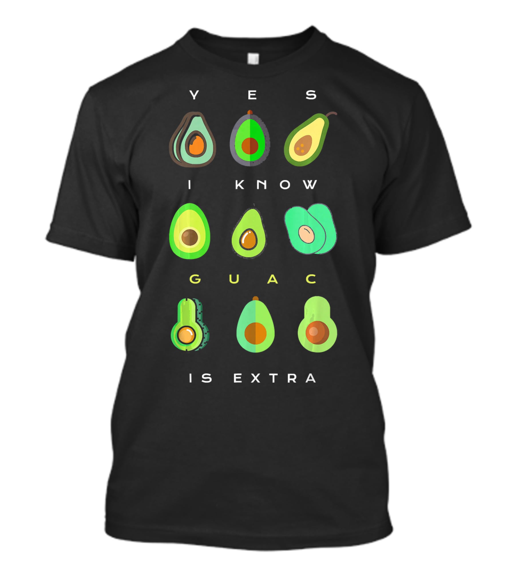 Yes I Know Guac Is Extra Avocado T-Shirt