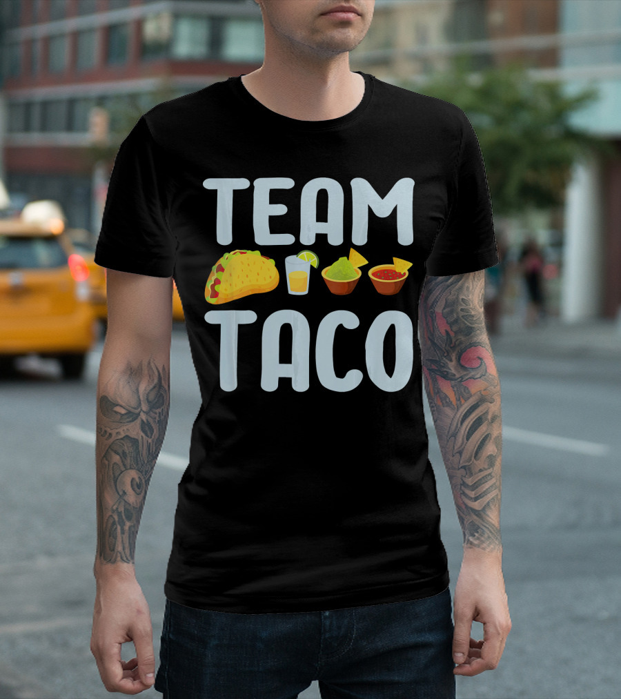 Team Taco Funny Tacos Tequila Salsa Guacamole T-Shirt