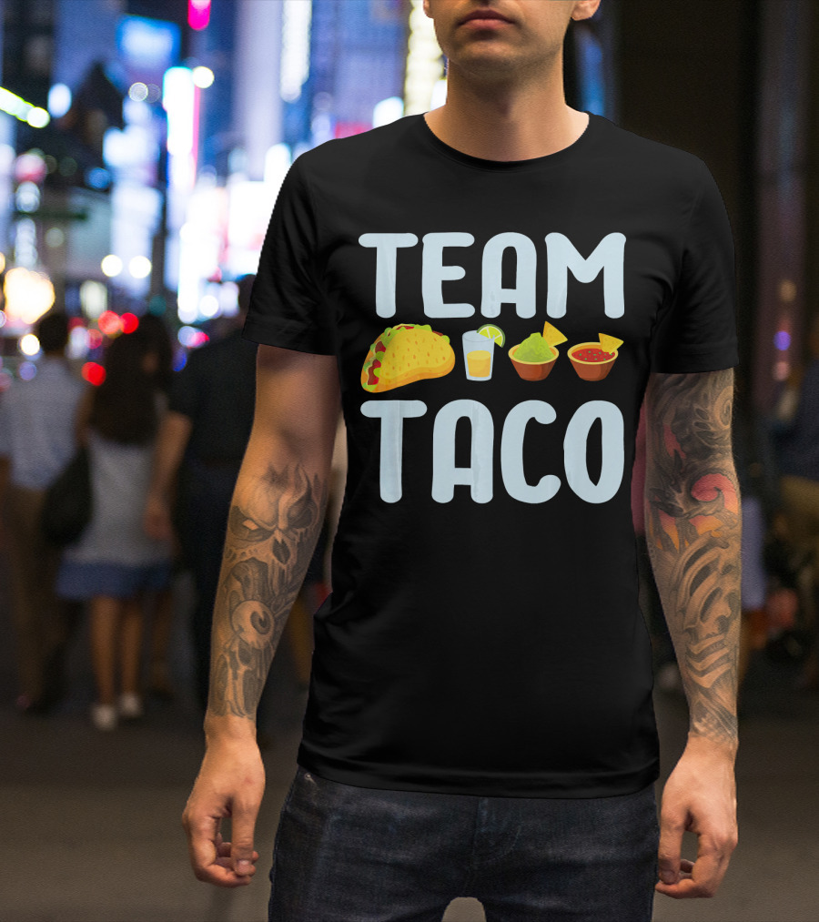 Team Taco Funny Tacos Tequila Salsa Guacamole T-Shirt
