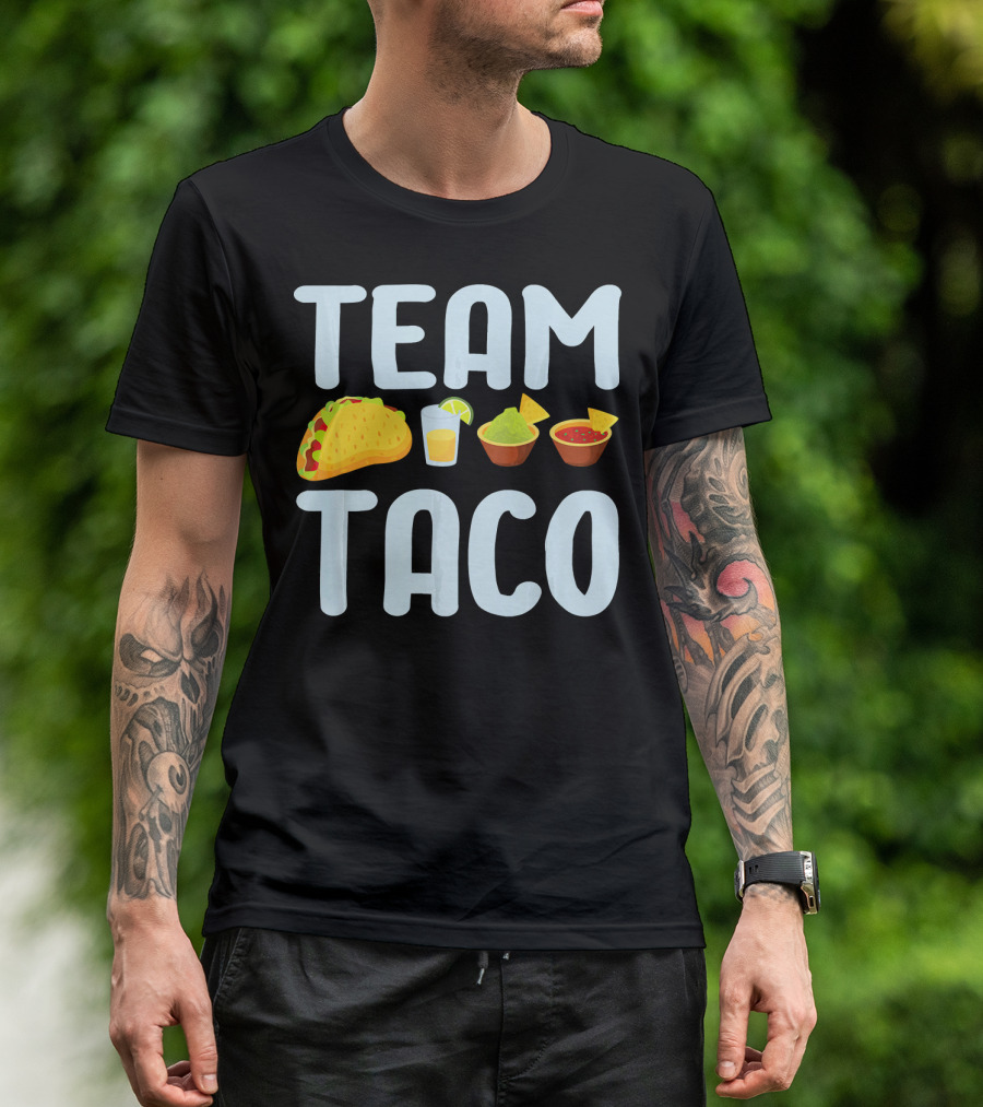 Team Taco Funny Tacos Tequila Salsa Guacamole T-Shirt